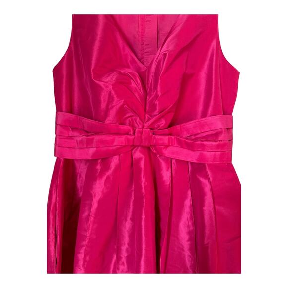 Banana Republic Mad Men Barbie Pink Silk Sleeveless Dress Taffeta size 2 - Picture 6 of 12